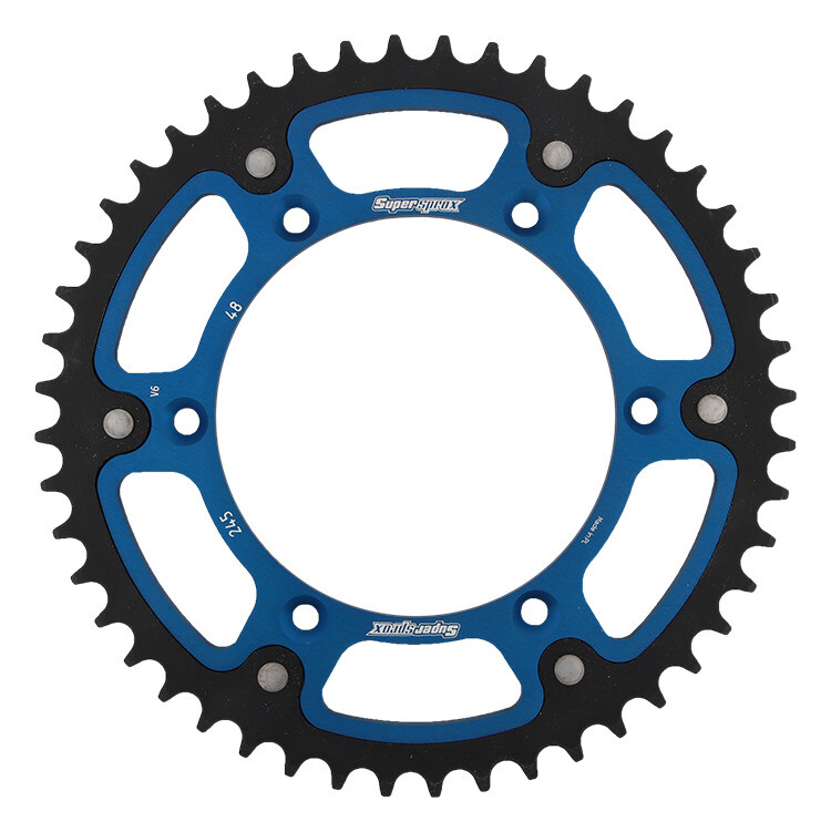 Couronne arrière Stealth 48 dents anti usure pour chaîne Yamaha YZ YZF 1999-2018 acier et alu