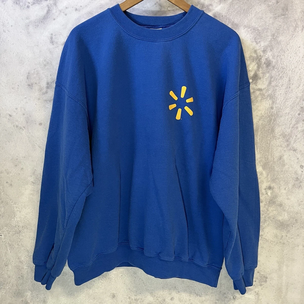 Walmart Sweatshirt Employee Uniform Gildan Cotton Blend Mens XL Blue K2 |  eBay
