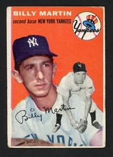 1954 Topps BILLY MARTIN New York Yankees #13 VG Condition!