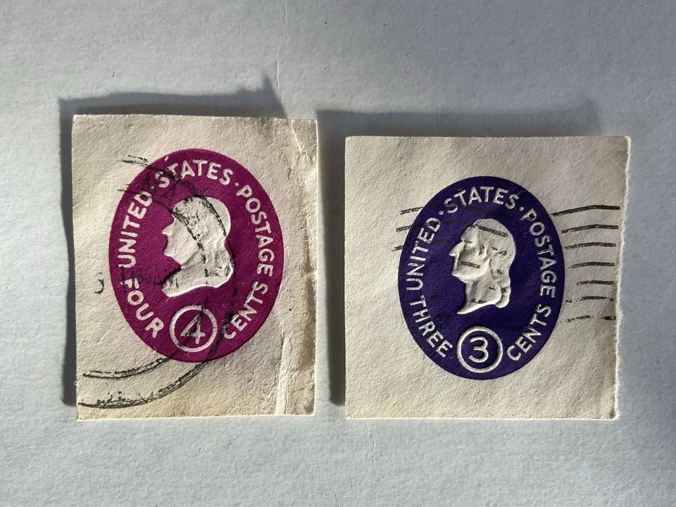 United States stamps~1915-2002–14 stationery, air mail & postal card cut squares - Image 3 of 4