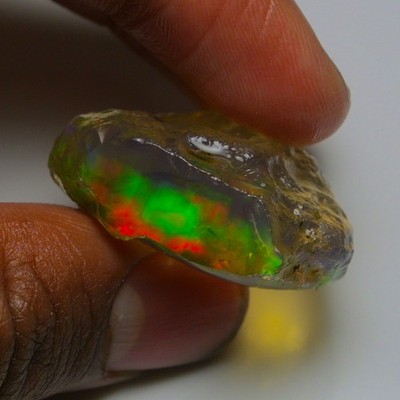 Ethiopian Oil Opal Specimen  44.25 cts Natural Rough Gemstone - Fire Opal Roug