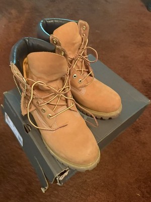 Timberland Premium 6-Inch Waterproof Boots Wheat Nubuck Men s Size 8.5