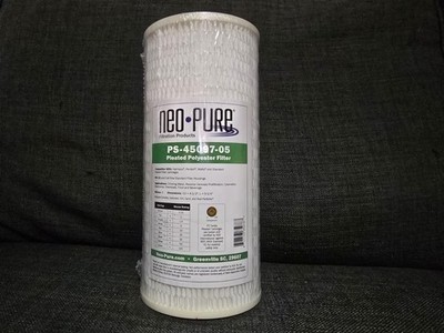 Neo Pure PS-45097-05 5 Mikron plissierte Polyester Wasserfilterpatrone 4,5x10
