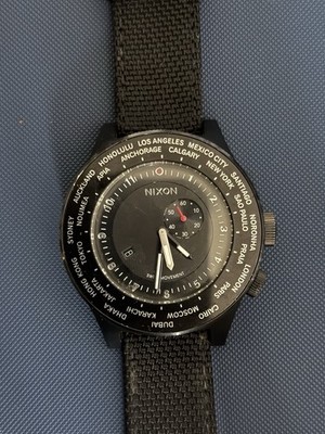 Nixon Passport Black Jetset Wrist Watch Swiss Movement Likely