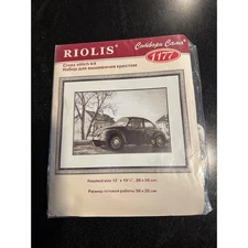 RIOLIS Cross Stitch Kit 1177 Vintage Car Finished Size 15 X 10 38 X 26 cm