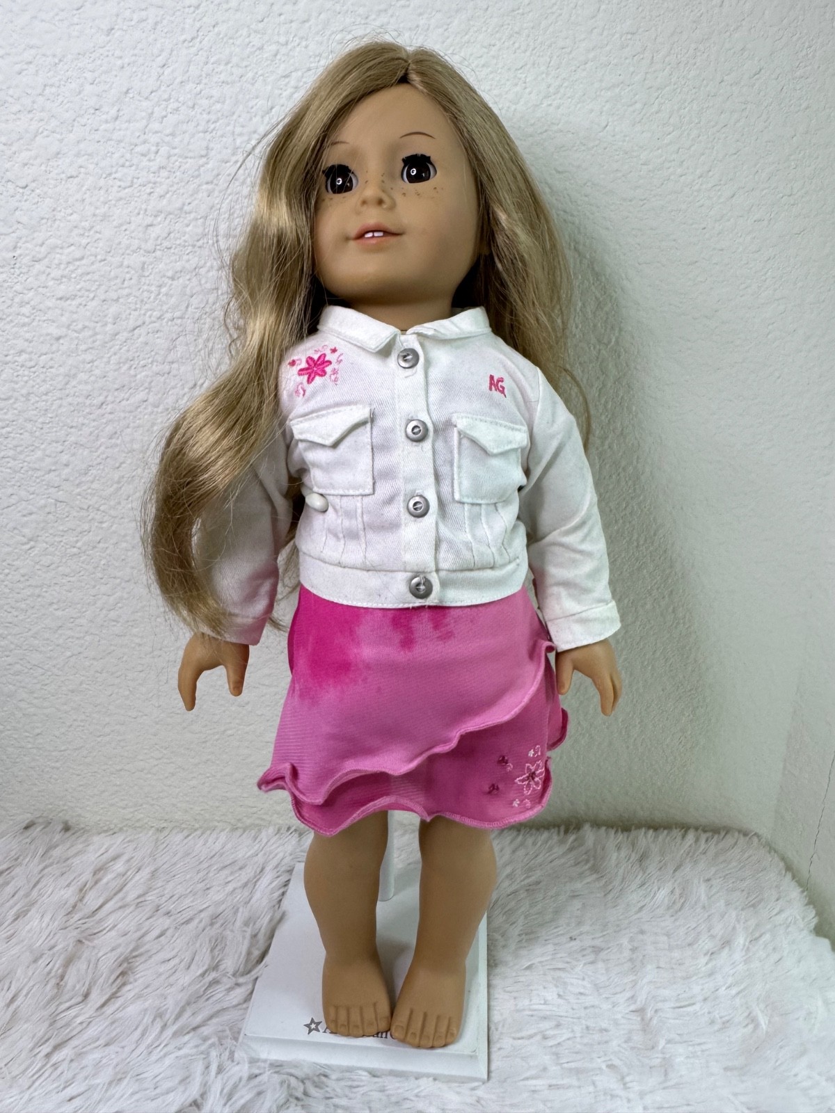American Girl 18" "Just Like You" Doll, wearing "Licorice's 