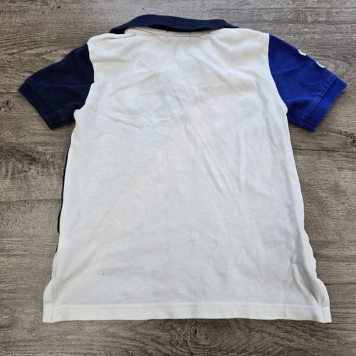 Polo Ralph Lauren Rugby Polo Shirt Boys Size 4 Big Pony Colorblock Short Sleeve - Picture 2 of 5