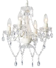 White Chandelier Mini Crystal Chandelier Lighting Small Acrylic Chandeliers 4...