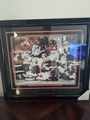 Walter Payton Signed Chicago Bears 26x29 Photo Custom Framed Auto COA