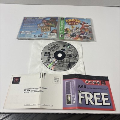 Crash Bash (Sony PlayStation PS1, 2000) Complete CIB Greatest Hits Tested