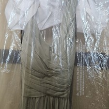 Davids Bridal Eucalyptus Chiffon Size 10 Dress New floor Length