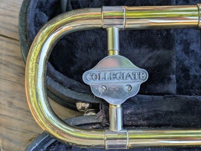 Holton Collegiate  Trombone, case & mouthpiece, USA, Acceptable