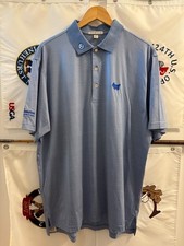 2000s Scotty Cameron Peter Millar Scotty Dog Polo Shirt Blue Stripes Size L