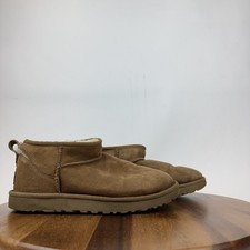 Womens Ugg Classic Ultra Mini Tan Shearling Lined Comfort Boots Size 8 M GUC