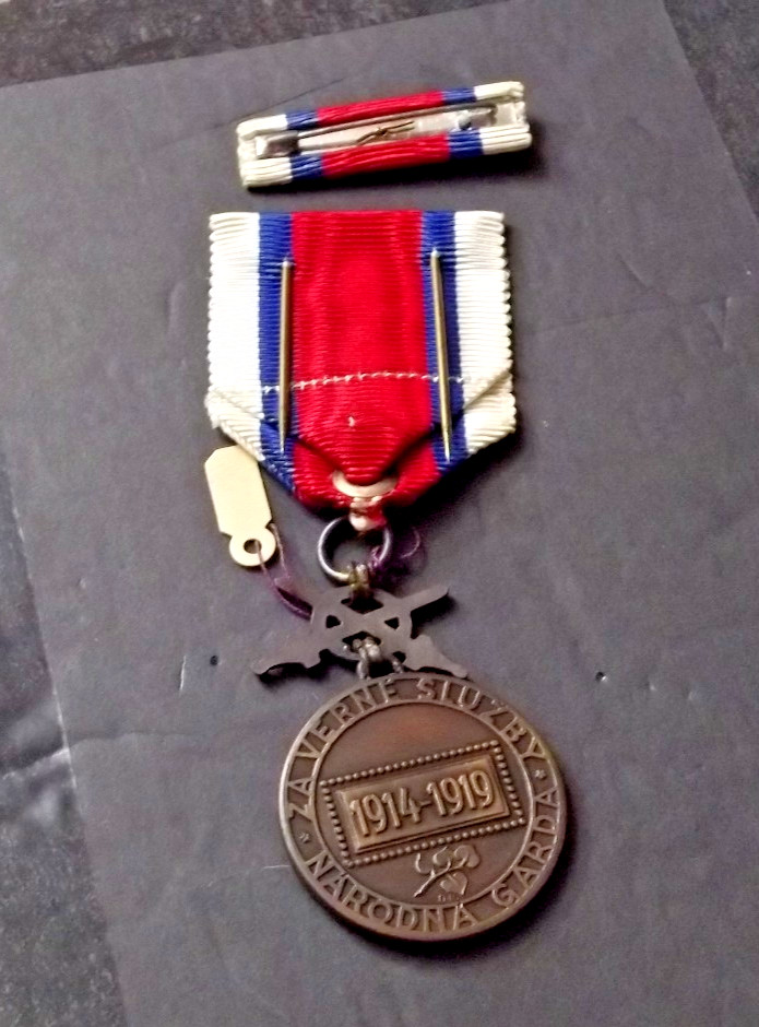Czechoslovakia FOUR Original National Guard Medals WW1 Full Size Original
