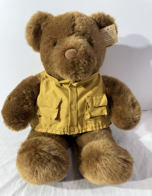 Collector GUND Bear Plush Stuffed Animal w/ Yellow Vest 
