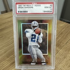 1997 Skybox E-X2000 #8 Deion Sanders PSA 10 GEM MINT Cowboys HOF Legend Rare