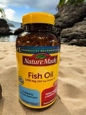 Nature Made Fish Oil 1200 mg Softgels, Omega 3 Supplements Healthy Heart