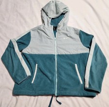 Nike Dri-Fit Girls Athletic Full Zip Hoodie Fleece Jacket XL Teal