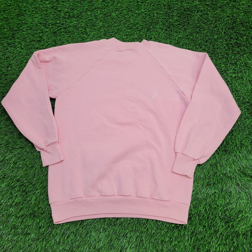 Sudadera Floral Vintage 1989 Mujer Mediana 18x23 Rosa EE. UU. Foto 2 de 4