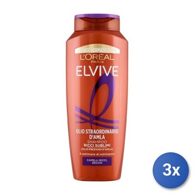 3X Elvive Shampoo 300 Ml. Öl Locken Sublimi