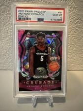 2020-21 Panini Prizm Draft Picks - Crusade Anthony Edwards #81 Pink Ice Prizm...