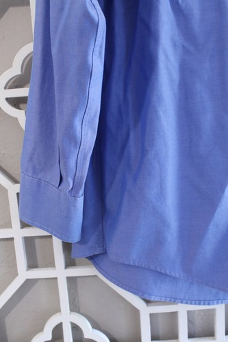 Kirkland Button Up Shirt Mens XL 17-35 Blue Oxford Non-Iron Business Cotton Men - Picture 3 of 10