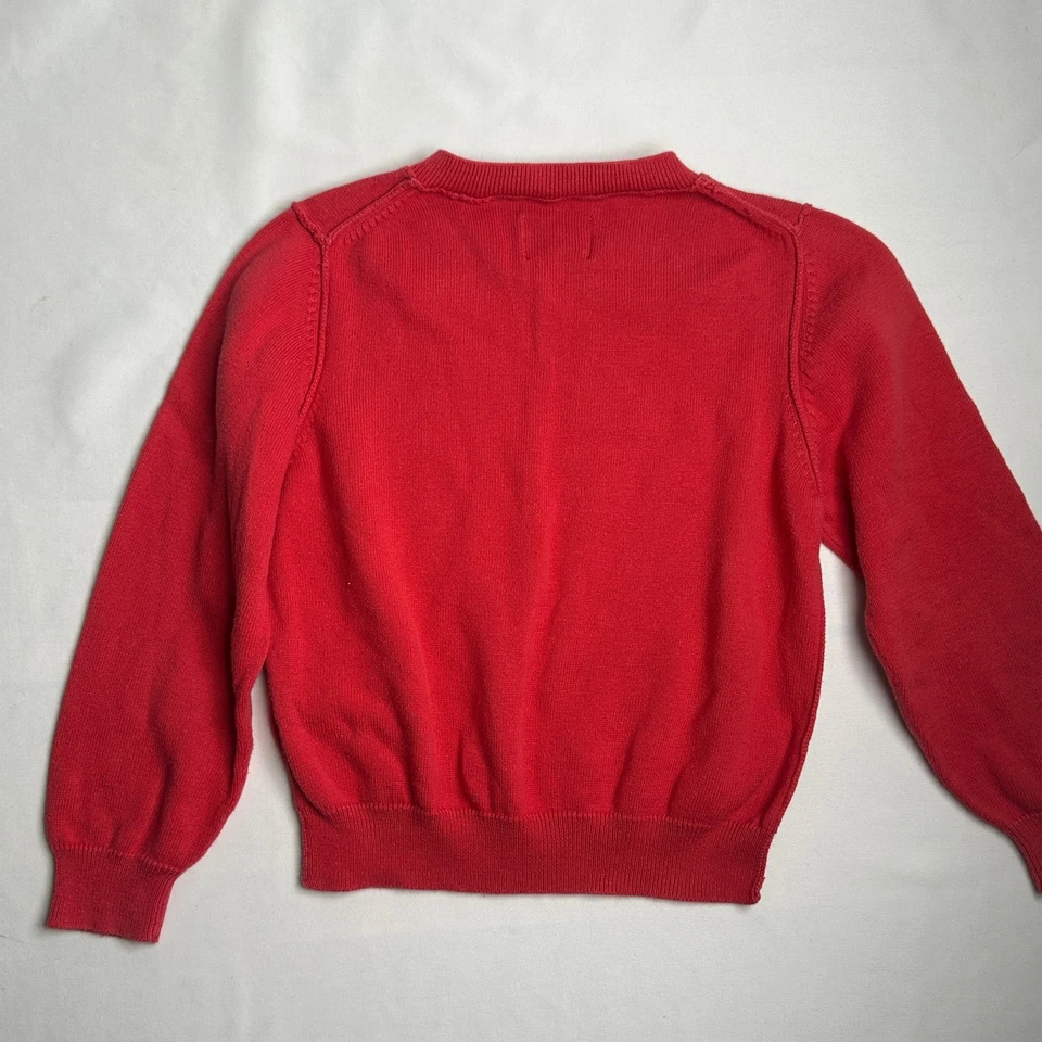 Suéter Jersey Mini Boden Rojo Cuello en V Talla 5-6 años Foto 2 de 4
