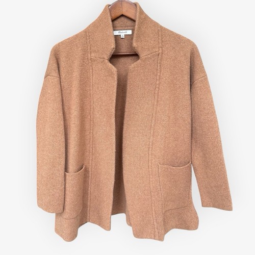 Madewell Spencer Sweater-Coat Heather Caramel Merino Wool Blazer Cardigan XS