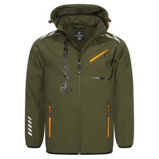 KIRKJUBØUR® "Alvik" Herren SOFTSHELLjacke 10.000 mm Wassersäule khaki/orange neu