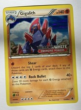 Pokemon Gigalith 53/98 Emerging Powers Stamped Pre-release Rare Holo Promo NM.