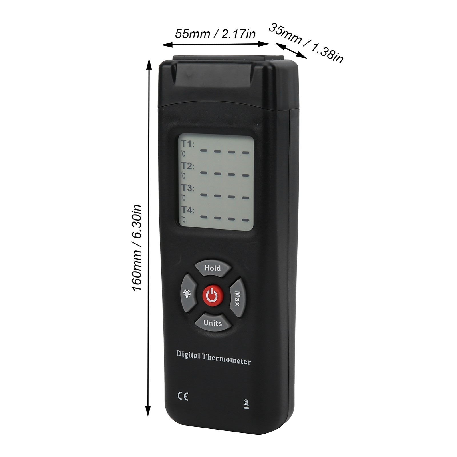 TL-TK04 4K Type Temperature Probe Thermocouple Contact Type Thermometer LCD