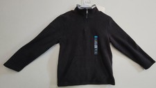 The Childrens Place Boys 1/4 Zip Fleece Pullover Sweater Black Size M 7/8 NWT