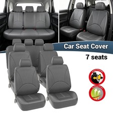 Auto Car Seat Covers Cushion 7 Seats Full Set For Toyota Highlander 14-2026 Gray