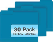 File Folder, 30 Pack 1/3 Cut Tab File Folders, File Folders Great for Organizin