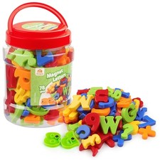 Coogam Magnetic Letters Numbers Alphabet Fridge Magnets Small, Colorful