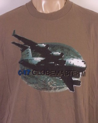 vintage 90s Boeing C-17 Globemaster III T-Shirt Puffy Raised Print Lee SZ 3XL