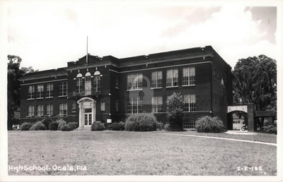 #ad #ad Ocala High School Florida FL Cline Marion County RPPC Photo Postcard COPY $4.95
