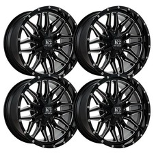 Set-4 K2 Offroad K16 20x10 6x135 Black Milled -12mm Wheels Rims 20 Inch Set-4 K2 Offroad K16 20x10 6x135 Black Milled -12mm Wheels Rims 20 Inch