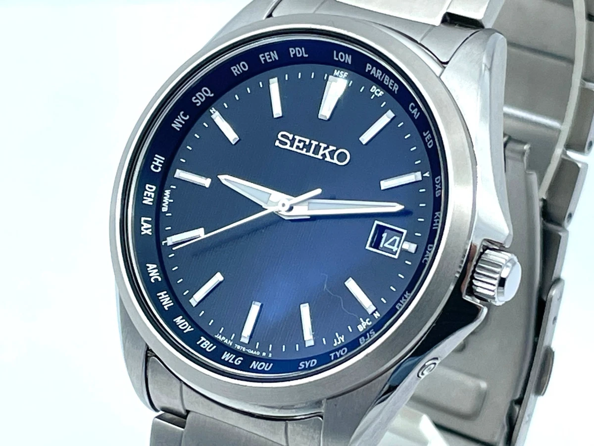 Reloj Solar Seiko Radio Control Onda Casi Como Nuevo Titanio Zafiro 7B75-0AA0