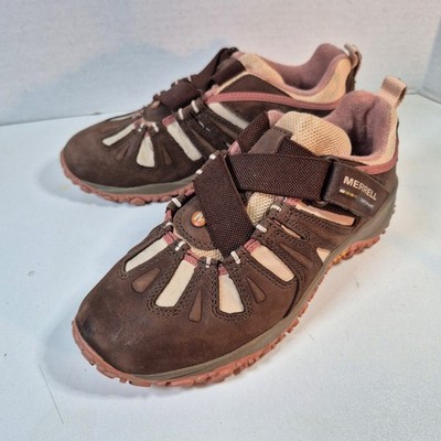 Merrell CHAMELEON 2  Z-RAP KIDS Stretch trainers CHOCOLATE / PINK Sz: 5.5 VGC