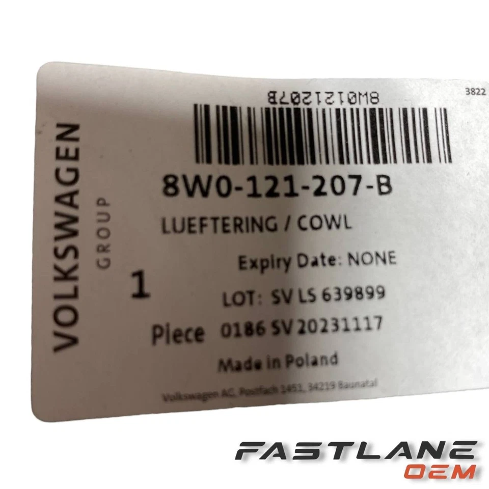 2017-2025 AUDI A4/A5/A6/A7/S4/S5/Q7/Q8/E-TRON FAN SHROUD NEW OEM 8W0-121-207-B - Image 4 of 4