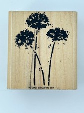 Stampin' Up Wood Mounted Rubber Stamp Flower Image 2x2in