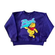 Disney Winnie the Pooh Purple Sweatshirt 4T Toddler Vintage Cartoon Crewneck