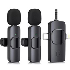 Mini Wireless Lapel Lavalier Microphone for iPhone Android Video Audio Recording