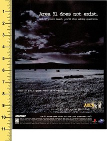 Midway Area 51 Vintage Magazine Ad 1996 Video Game PlayStation Saturn Gaming