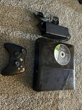Microsoft Xbox 360 E Console Black w/ Controller  Halo - No Hdd- Works