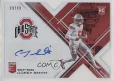 2017 Panini Elite Draft Picks Status Red Die-Cut 9/49 Corey Smith #286 Auto 14md