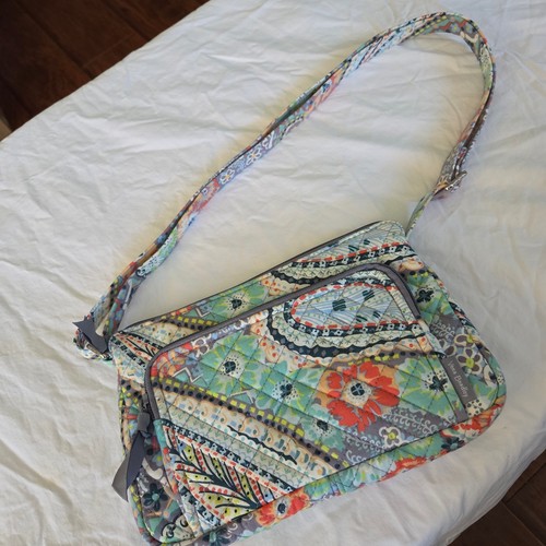 Vera Bradley Citrus Paisley Crossbody Bag Quilted Little Hipster Purse Handtasche