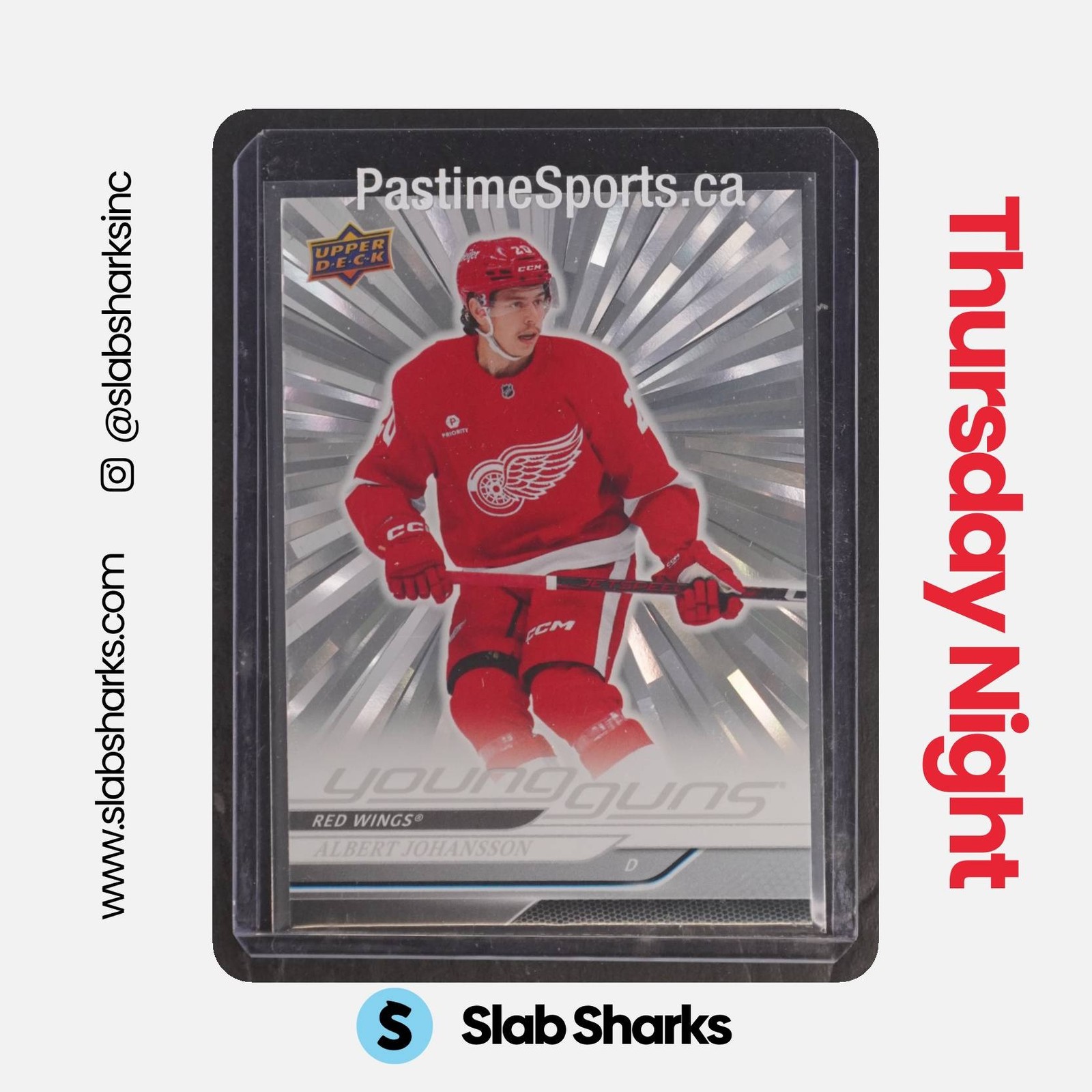 2024 UPPER DECK #475 ALBERT JOHANSSON OUTBURST SILVER YOUNG GUNS RC ROOKIE